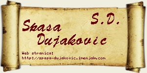 Spasa Dujaković vizit kartica